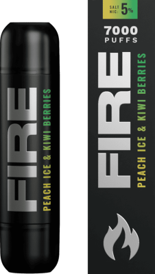 Peach Ice & Kiwi Berries - FIRE 7000 Puffs 5%/50mg