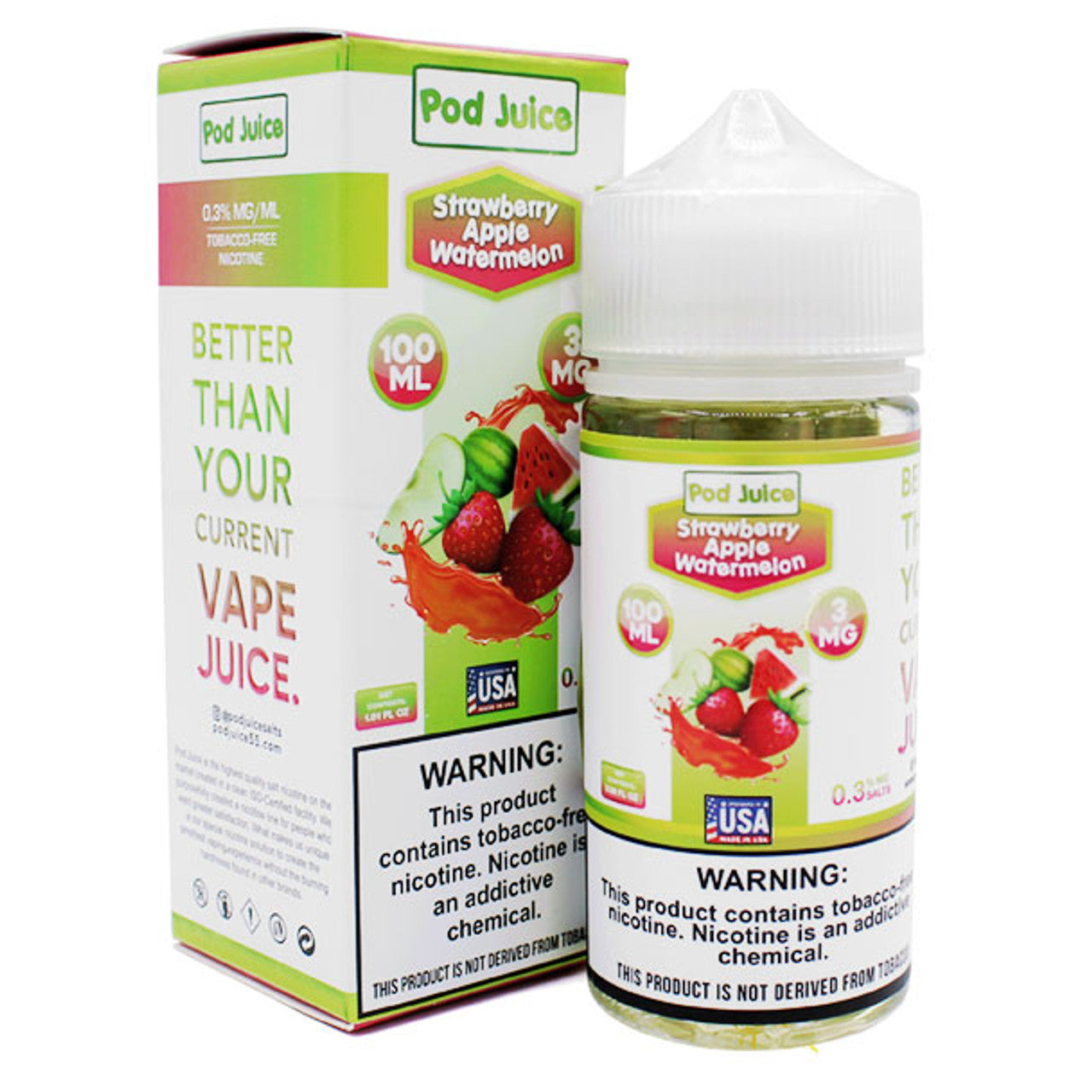 Pod Juice Strawberry Apple Watermelon 100ML